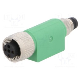 1 pcs x PHOENIX CONTACT - SAC-3P-M8MS-M12FS - Adapter, PIN: 3, straight, 60VAC, 4A, -25÷90°C, 60VDC
