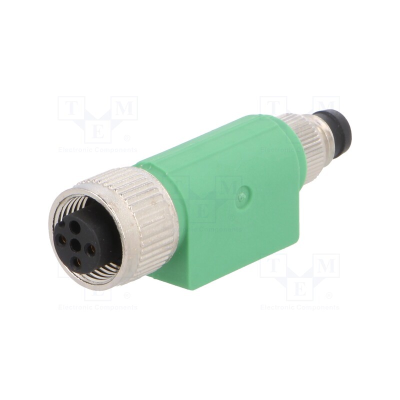 1 pcs x PHOENIX CONTACT - SAC-3P-M8MS-M12FS - Adapter, PIN: 3, straight, 60VAC, 4A, -25÷90°C, 60VDC