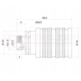 Hydraulic quick connector, Euro connector, M18 socket