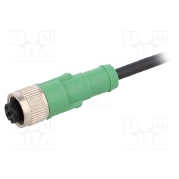 1 pcs x PHOENIX CONTACT - SAC-4P-1,5-PUR/M12FS - Connection lead, M12, PIN: 4, straight, 1.5m, plug, 250VAC, 4A, PUR