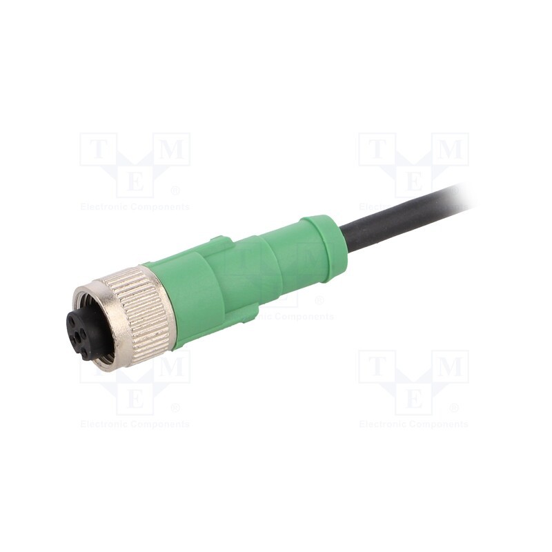 1 pcs x PHOENIX CONTACT - SAC-4P-1,5-PUR/M12FS - Connection lead, M12, PIN: 4, straight, 1.5m, plug, 250VAC, 4A, PUR