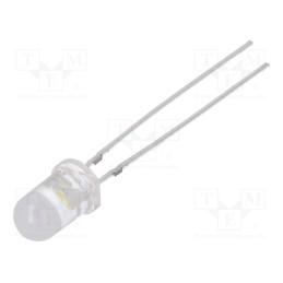 1 pcs x OPTOSUPPLY - OSW54K51A5A - LED, 5mm, white cold, 5800÷7000mcd, 100°, Front: convex, 2.7÷3.4V
