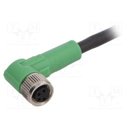 1 pcs x PHOENIX CONTACT - SAC-4P-1,5-PUR/M8FR - Connection lead, M8, PIN: 4, angled, 1.5m, plug, 30VAC, 4A, -25÷90°C