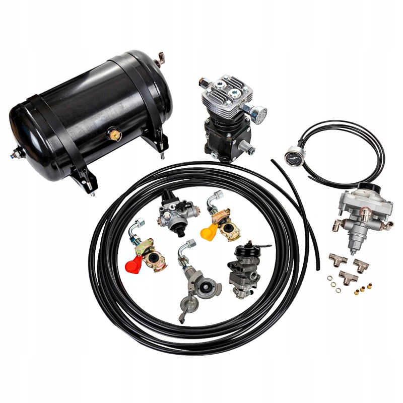 Retrofitting an agricultural tractor with oil pneumatics