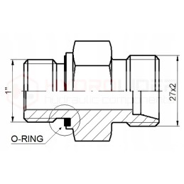 Straight hydraulic connection, nipple 1 27