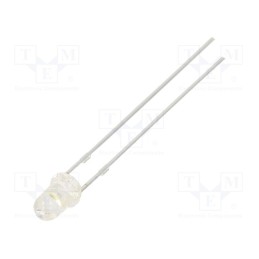 1 pcs x OPTOSUPPLY - OSW54K3131A-1MA - LED, 3mm, white cold, 1120÷1560mcd, 30°, Front: convex, 2.8÷3.4V