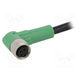 1 pcs x PHOENIX CONTACT - SAC-4P-1,5-PVC/M8FR - Connection lead, M8, PIN: 4, angled, 1.5m, plug, 30VAC, 4A, -25÷90°C