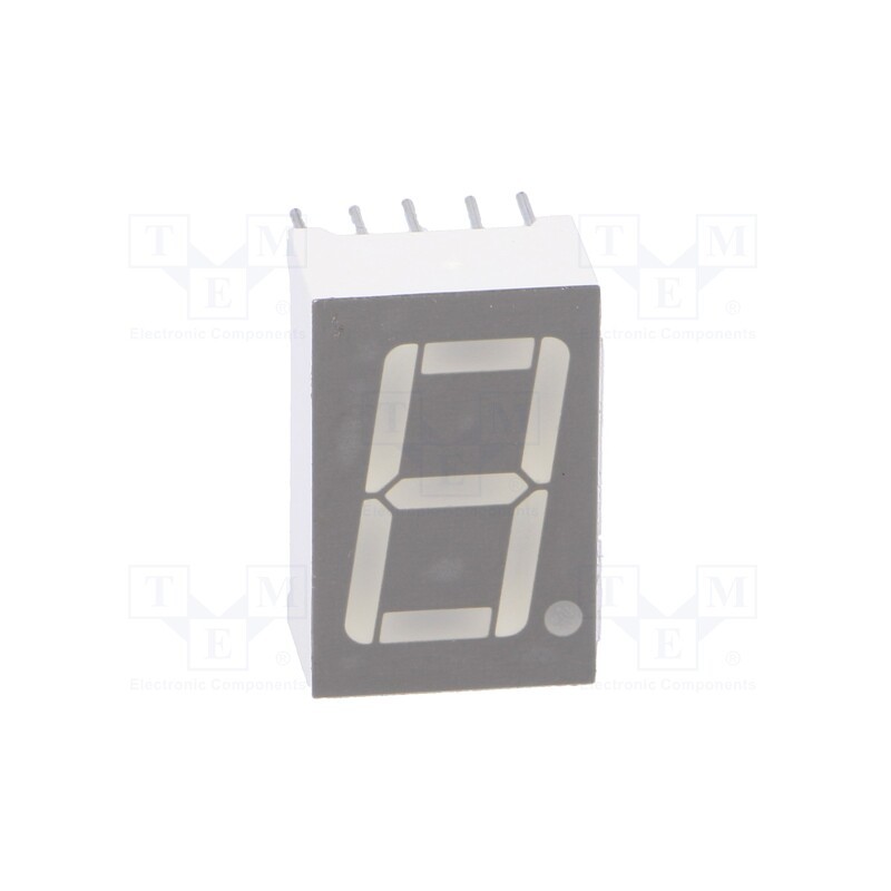 1 pcs x LUCKYLIGHT - KW1-561AGA - Display: LED, 7-segment, 14.2mm, 0.56', No.char: 1, green, anode