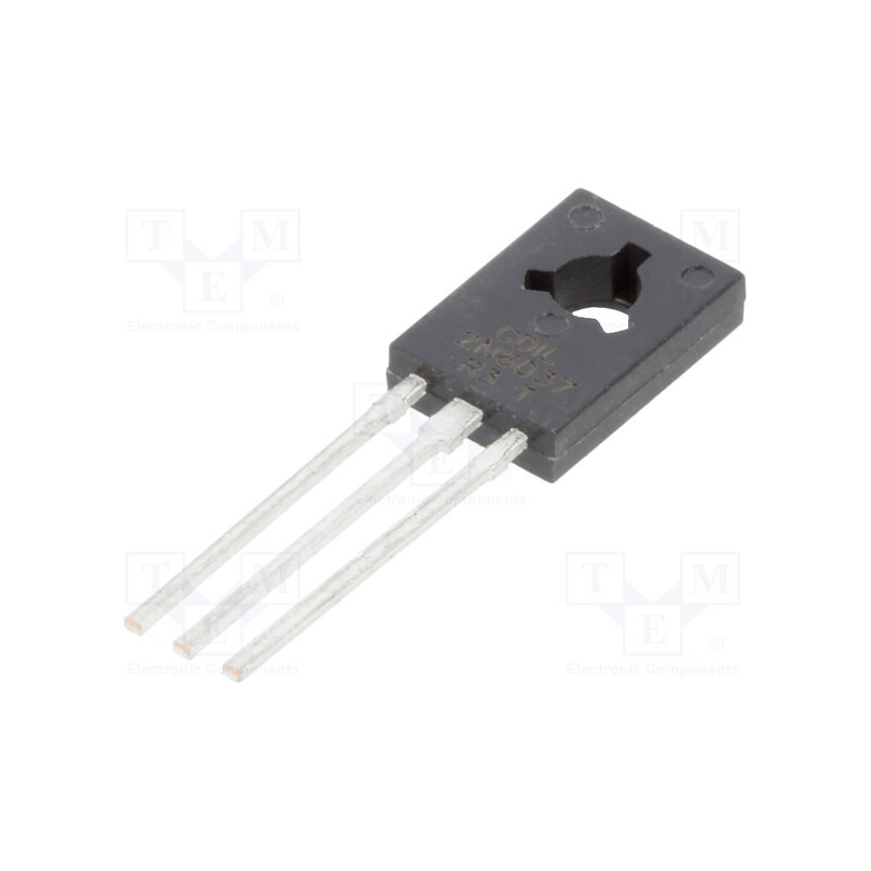 5 pcs x CDIL - 2N6037 - Transistor: NPN, bipolar, Darlington, 40V, 4A, 1.5/40W, TO126