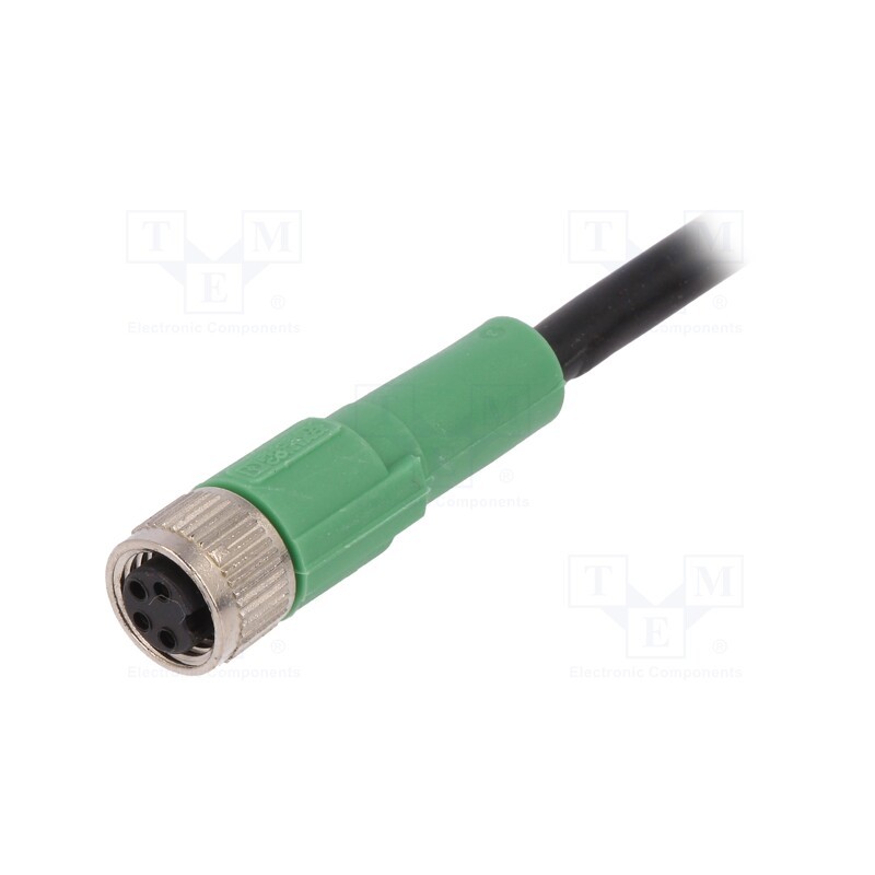 1 pcs x PHOENIX CONTACT - SAC-4P-10,0-PVC/M8FS - Connection lead, M8, PIN: 4, straight, 10m, plug, 30VAC, 4A, -25÷90°C