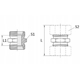 Gs12l straight connector m18x1 5 12l