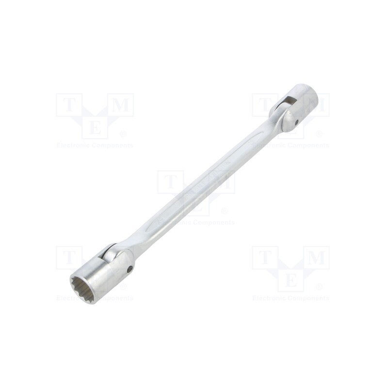 1 pcs x KING TONY - 19101819 - Wrench, socket spanner,with joint, 18mm,19mm, L: 275mm