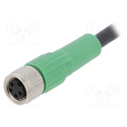 1 pcs x PHOENIX CONTACT - SAC-4P-3,0-PUR/M8FS - Connection lead, M8, PIN: 4, straight, 3m, plug, 30VAC, 4A, -25÷90°C