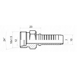 Straight cell clamp M18x15 for DN10 cable, 10 pcs