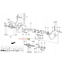 Bearing without sleeve, width 23mm, Claas 695756
