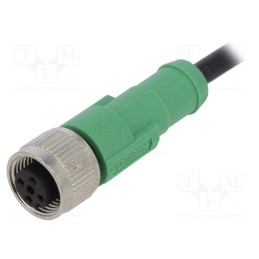 1 pcs x PHOENIX CONTACT - SAC-4P-3,0-PVC/M12FS - Connection lead, M12, PIN: 4, straight, 3m, plug, 250VAC, 4A, PVC