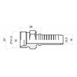 Target forging dn16 1 2sn m27x1 5 x10 hydrolider