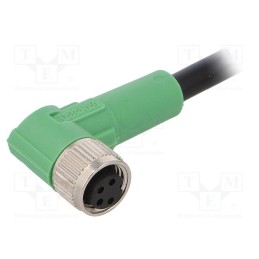 1 pcs x PHOENIX CONTACT - SAC-4P-3,0-PVC/M8FR - Connection lead, M8, PIN: 4, angled, 3m, plug, 30VAC, 4A, -25÷90°C