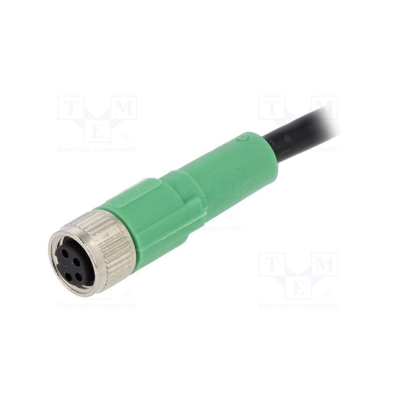 1 pcs x PHOENIX CONTACT - SAC-4P-3,0-PVC/M8FS - Connection lead, M8, PIN: 4, straight, 3m, plug, 30VAC, 4A, -25÷90°C
