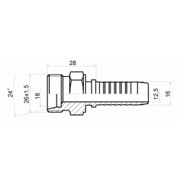 Target forging dn16 1 2sn m26x1 5 x10 hydrolider