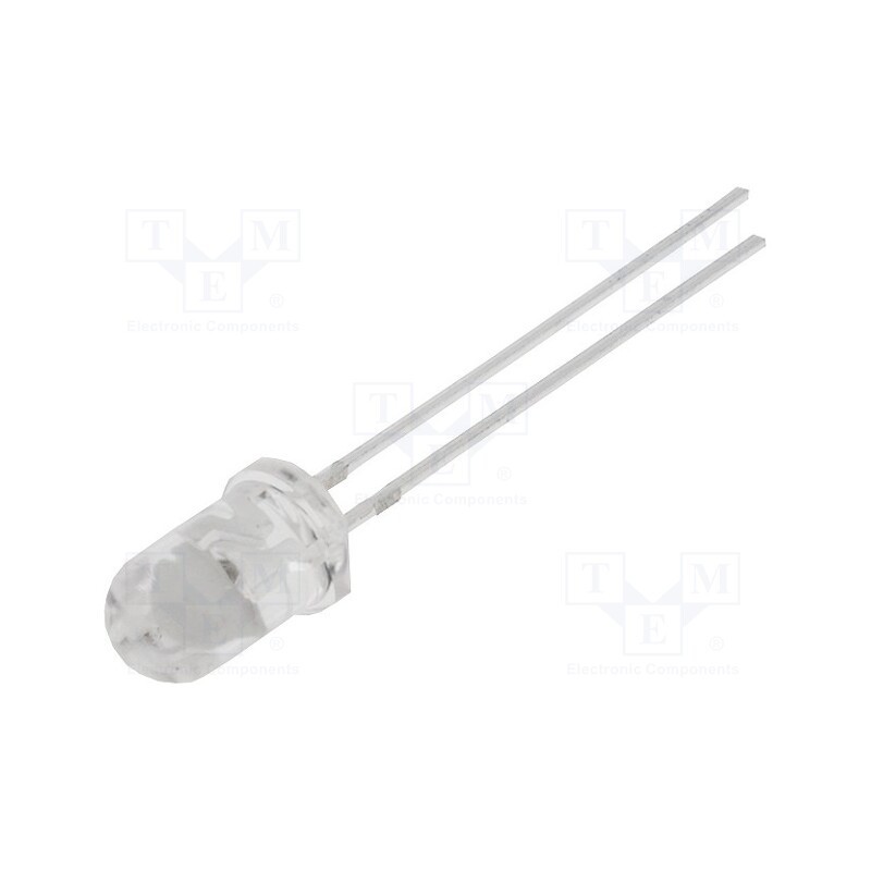 1 pcs x OPTOSUPPLY - OSUB5131A-PQ - LED, 5mm, blue, 4200÷7000mcd, 30°, Front: convex, 2.8÷4V