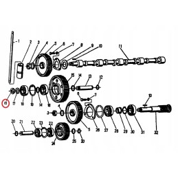 Timing intermediate wheel nut c 360 m20x1 km4