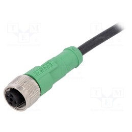 1 pcs x PHOENIX CONTACT - SAC-4P-5,0-PUR/M12FS - Connection lead, M12, PIN: 4, straight, 5m, plug, 250VAC, 4A, PUR