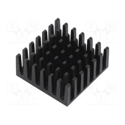 1 pcs x Wakefield Thermal - 625-45AB - Heatsink: extruded, grilled, BGA, black, L: 25mm, W: 25mm, H: 11.4mm