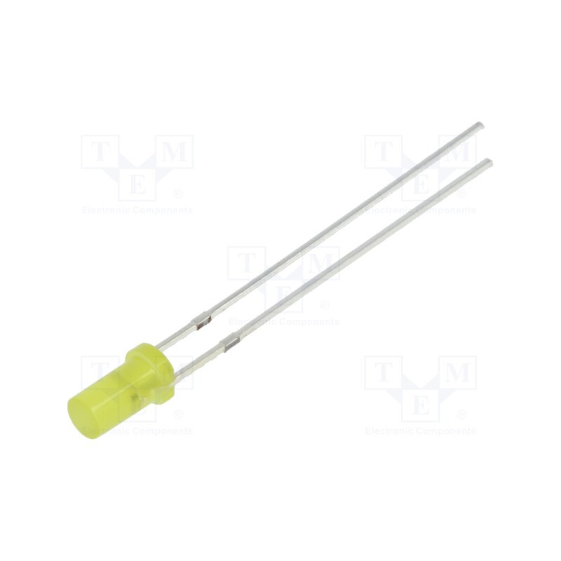 1 pcs x OPTOSUPPLY - OSYYR23NE4A - LED, 3mm, yellow, 150÷220mcd, 140°, Front: flat, 1.8÷2.6V, -30÷85°C