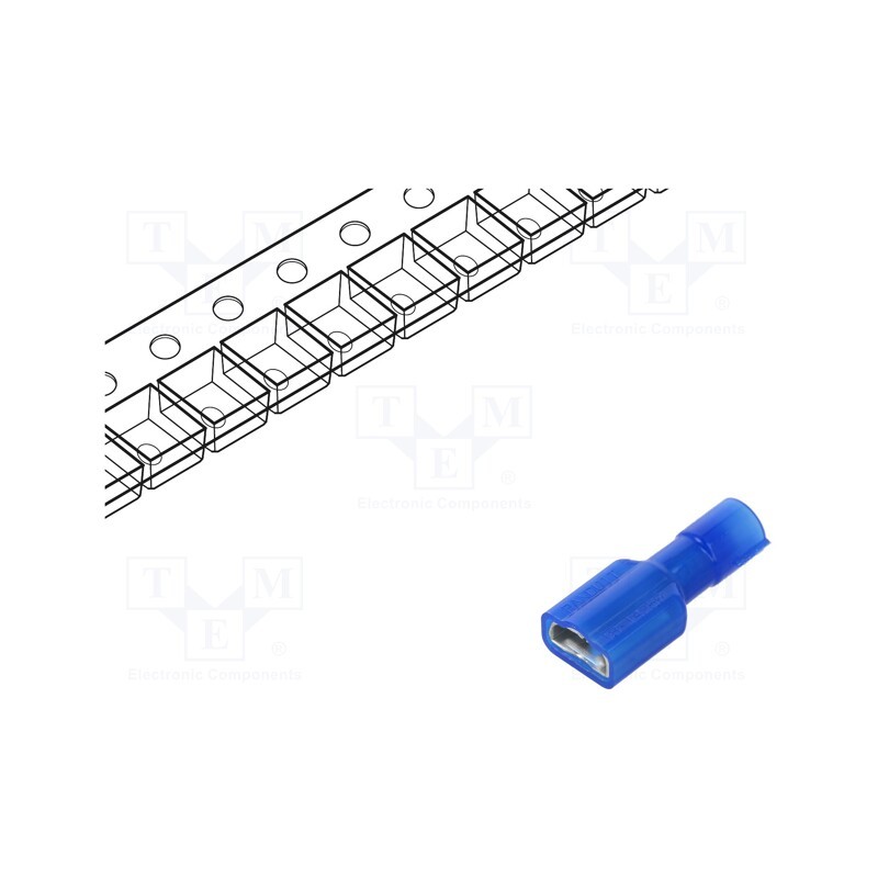 5 pcs x PANDUIT - DNF14-250FIB-3K - Terminal: flat, 6.3mm, 0.8mm, female, 1.5÷2.5mm2, crimped, tinned