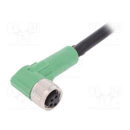 1 pcs x PHOENIX CONTACT - SAC-4P-5,0-PVC/M8FR - Connection lead, M8, PIN: 4, angled, 5m, plug, 30VAC, 4A, -25÷90°C