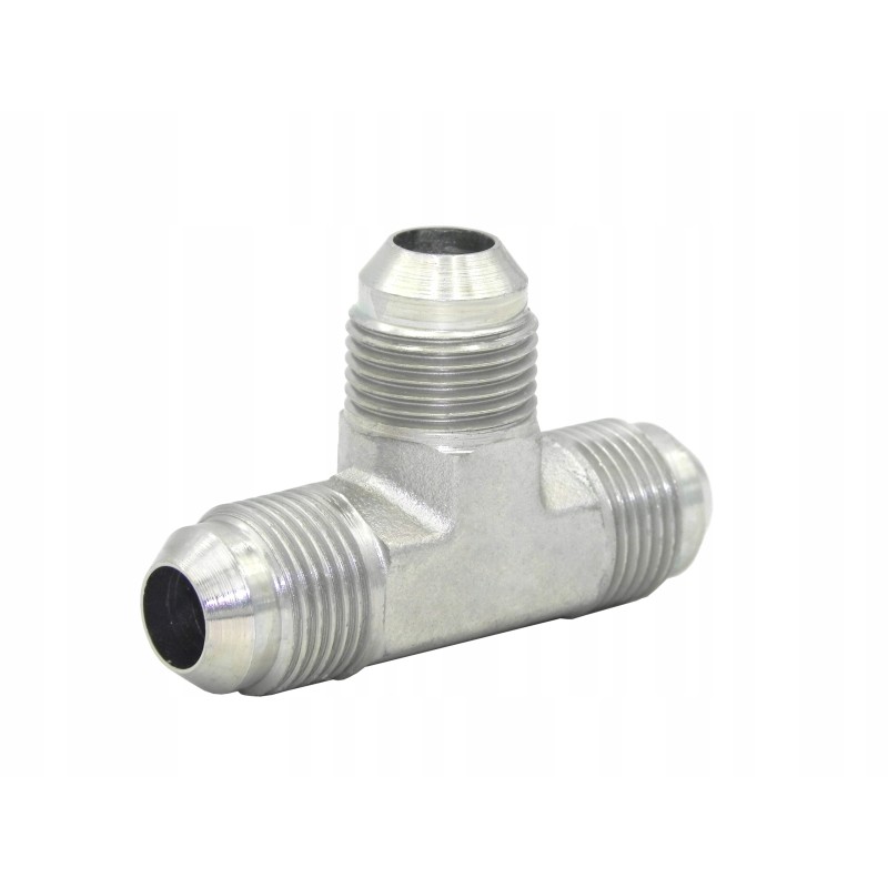 Hydraulic tee connector 3x unf 1 5 16 sae jic