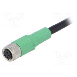 1 pcs x PHOENIX CONTACT - SAC-4P-5,0-PVC/M8FS - Connection lead, M8, PIN: 4, straight, 5m, plug, 30VAC, 4A, -25÷90°C