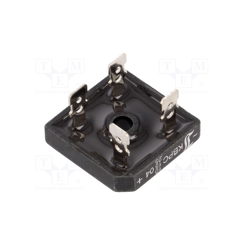 1 pcs x DIOTEC SEMICONDUCTOR - KBPC10/15/2504FP - Bridge rectifier: single-phase, Urmax: 400V, If: 10/15/25A, square