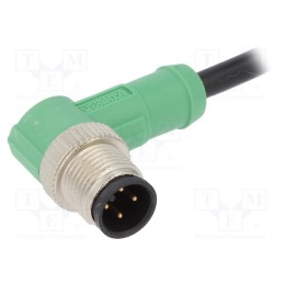 1 pcs x PHOENIX CONTACT - SAC-4P-M12MR/1,5-PVC - Connection lead, M12, PIN: 4, angled, 1.5m, plug, 250VAC, 4A, PVC