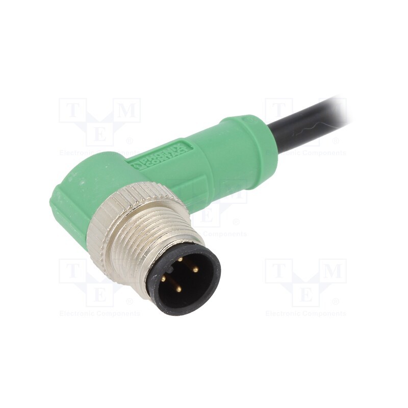 1 pcs x PHOENIX CONTACT - SAC-4P-M12MR/1,5-PVC - Connection lead, M12, PIN: 4, angled, 1.5m, plug, 250VAC, 4A, PVC