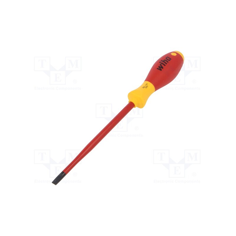 1 pcs x WIHA - 35392 - Screwdriver, insulated,slim, slot, 6,5x1,2mm, Blade length: 150mm