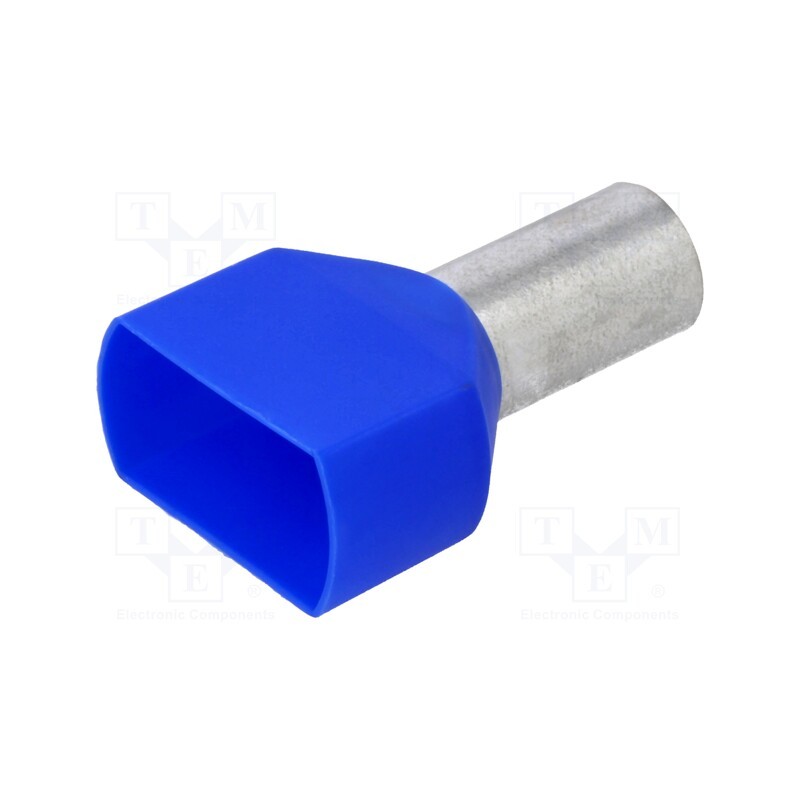 5 pcs x BM GROUP - BM 00663 - Tip: bootlace ferrule, insulated,double, copper, 16mm2, 14mm, blue