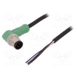 1 pcs x PHOENIX CONTACT - SAC-4P-M12MR/10,0-PVC - Connection lead, M12, PIN: 4, angled, 10m, plug, 250VAC, 4A, -25÷90°C