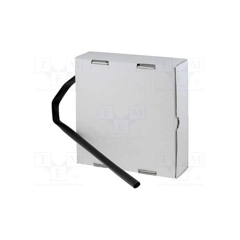 1 rol x CYG/KTG - CB-HFT(2X) 1.6 BOX BK - Heat shrink sleeve, glueless, 2: 1, 1.6mm, black, polyolefine