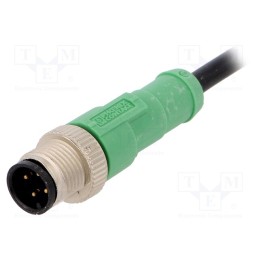 1 pcs x PHOENIX CONTACT - SAC-4P-M12MS/1,5-PVC - Connection lead, M12, PIN: 4, straight, 1.5m, plug, 250VAC, 4A, PVC