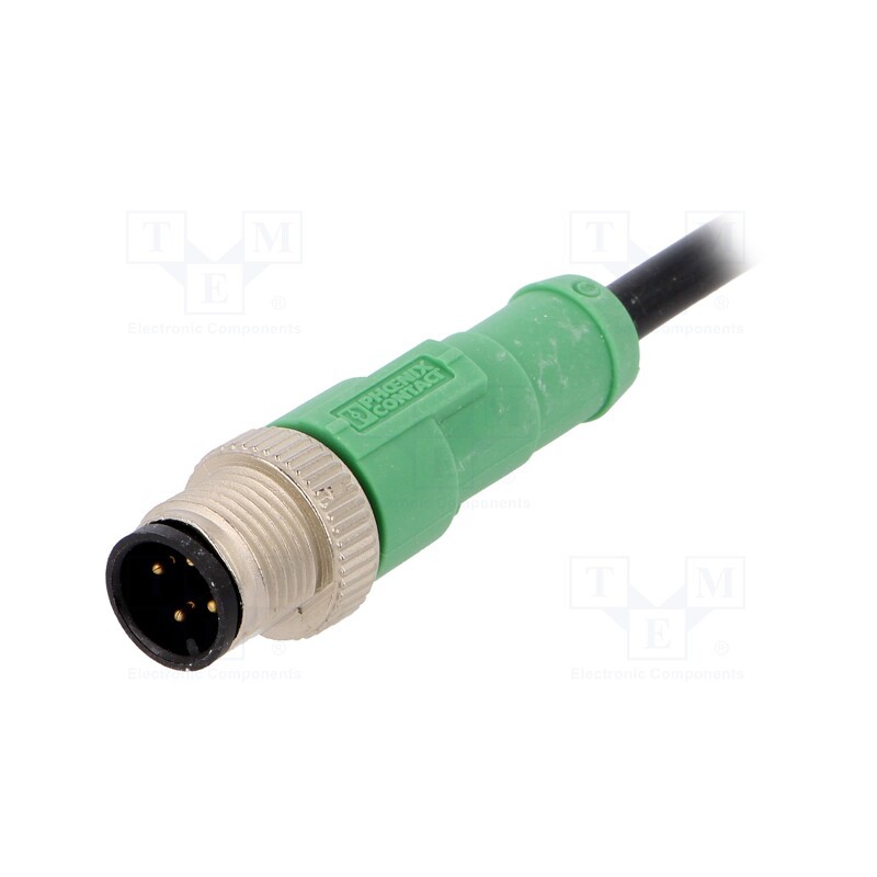 1 pcs x PHOENIX CONTACT - SAC-4P-M12MS/1,5-PVC - Connection lead, M12, PIN: 4, straight, 1.5m, plug, 250VAC, 4A, PVC