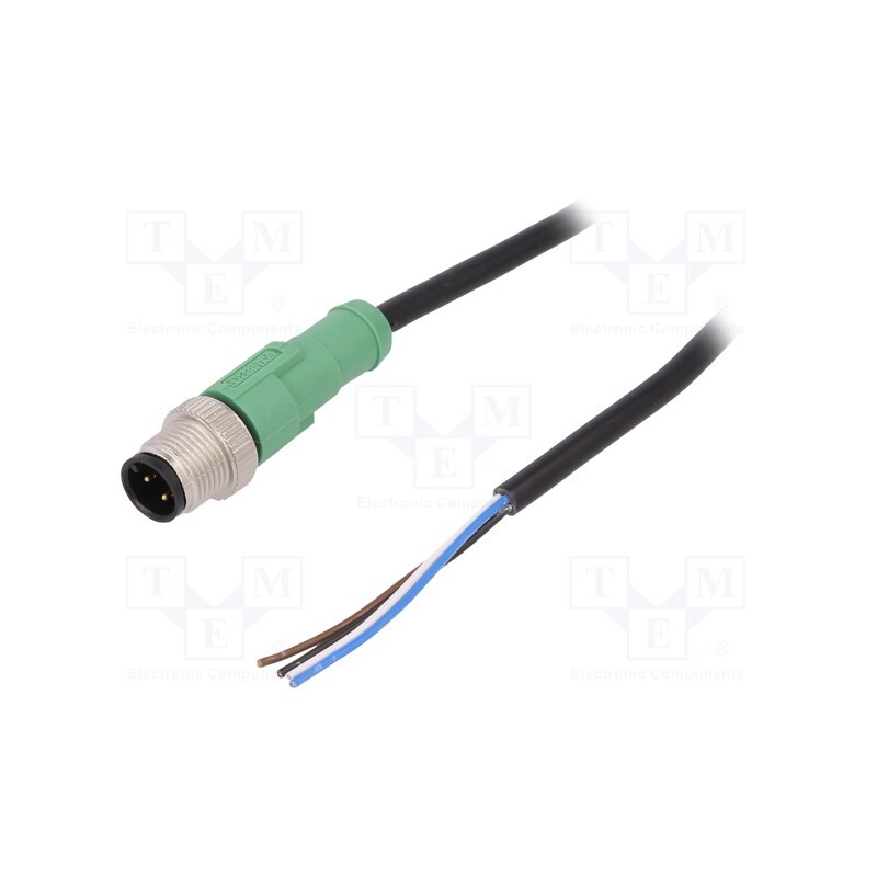 1 pcs x PHOENIX CONTACT - SAC-4P-M12MS/10,0-PVC - Connection lead, M12, PIN: 4, straight, 10m, plug, 250VAC, 4A, PVC