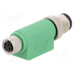 1 pcs x PHOENIX CONTACT - SAC-4P-M12MS-M8FS - Adapter, PIN: 4, straight, 30VAC, 4A, -25÷90°C, 30VDC