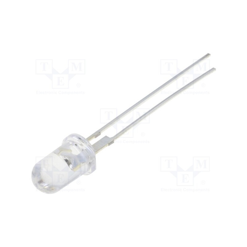 1 pcs x OPTOSUPPLY - OS5REA5111P - LED, 5mm, red, 60000÷75000mcd, 15°, Front: convex, 2÷2.6V