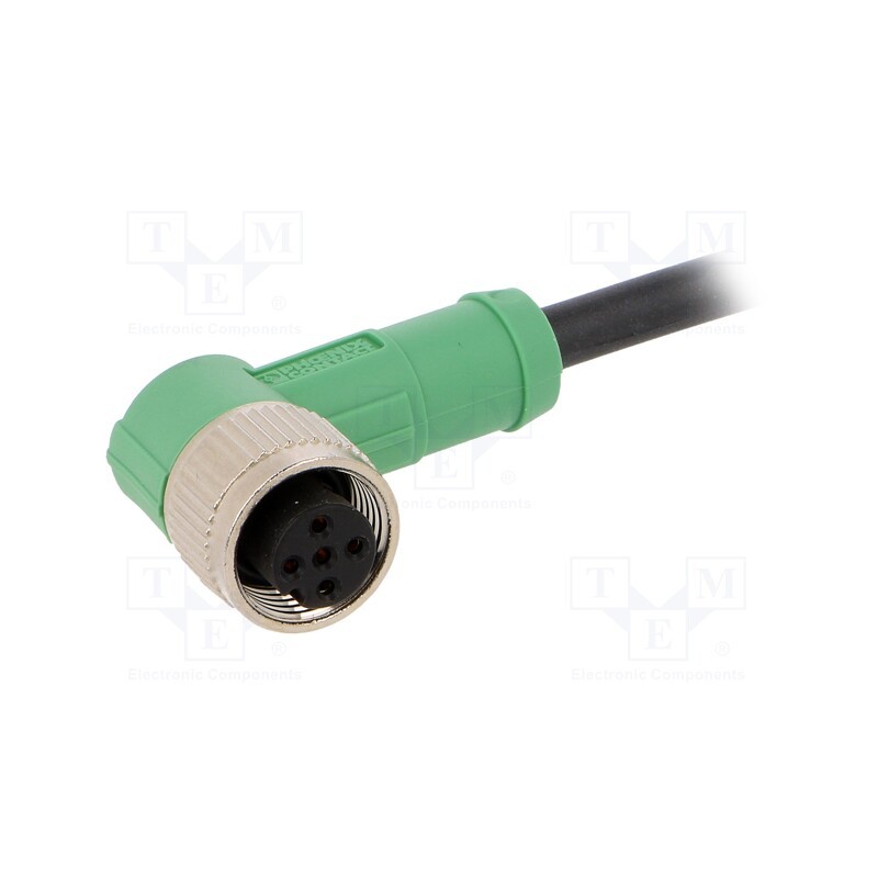 1 pcs x PHOENIX CONTACT - SAC-5P-1,5-PUR/M12FR - Connection lead, M12, PIN: 5, angled, 1.5m, plug, 60VAC, 4A, -25÷90°C