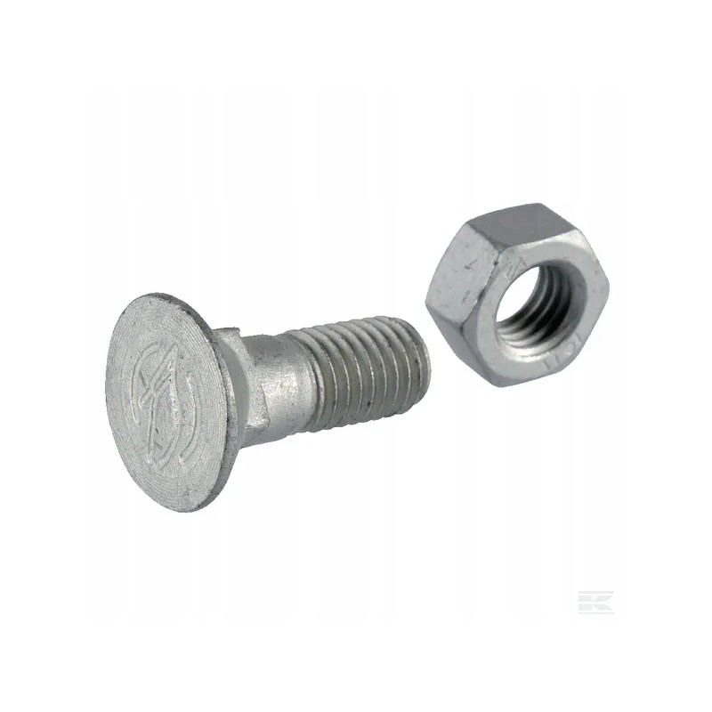 Plug screw m12x33 mm class 12 9 with nut