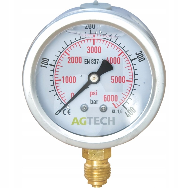 Glycerine manometer fi 63 0 400 bar g1 4 bottom