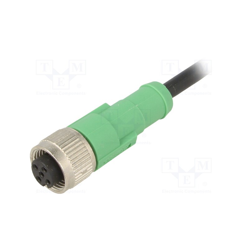 1 pcs x PHOENIX CONTACT - SAC-5P-1,5-PVC/M12FS - Connection lead, M12, PIN: 5, straight, 1.5m, plug, 60VAC, 4A, PVC