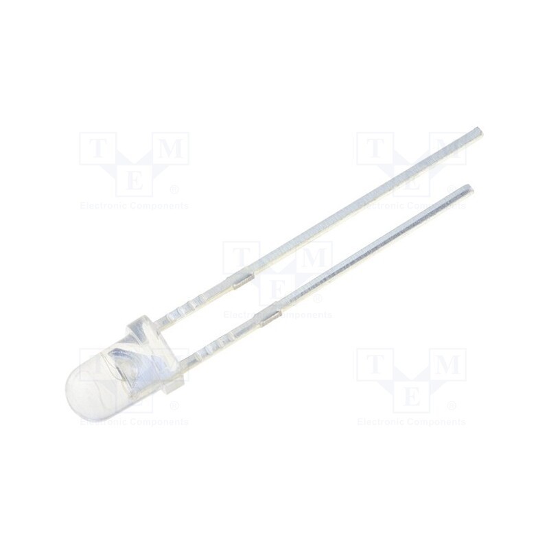 1 pcs x OPTOSUPPLY - OSGGD23131E - LED, 3mm, green, 8400÷10000mcd, 30°, Front: convex, 1.8÷2.6V